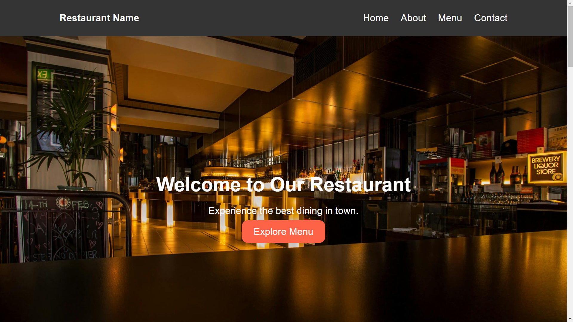 Restaurant Landing Page